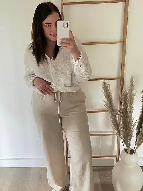 Weite Leinenhose