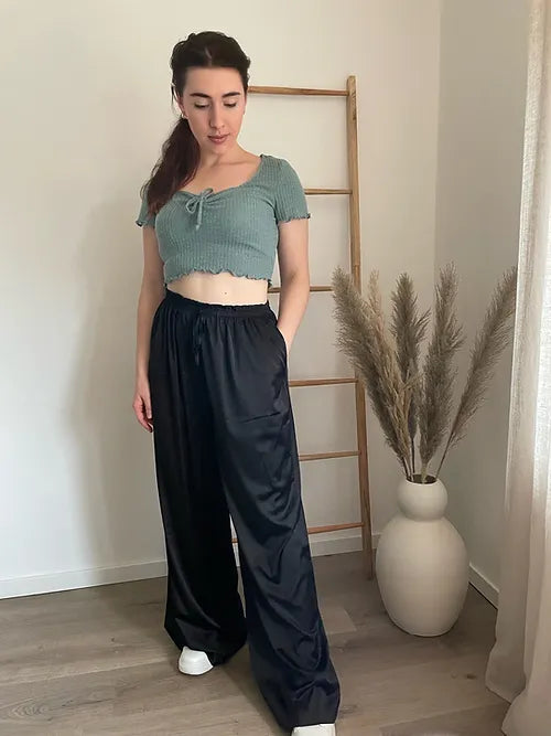 Weite Satinhose