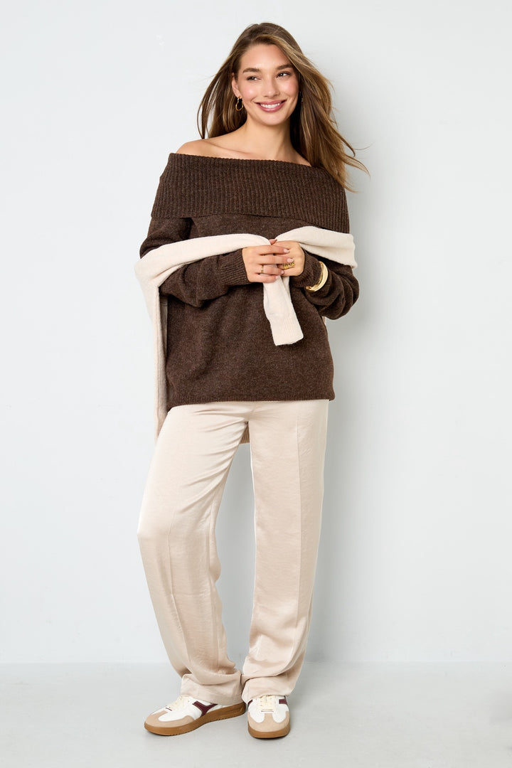 Off-Shoulder Strickpullover „Claire“