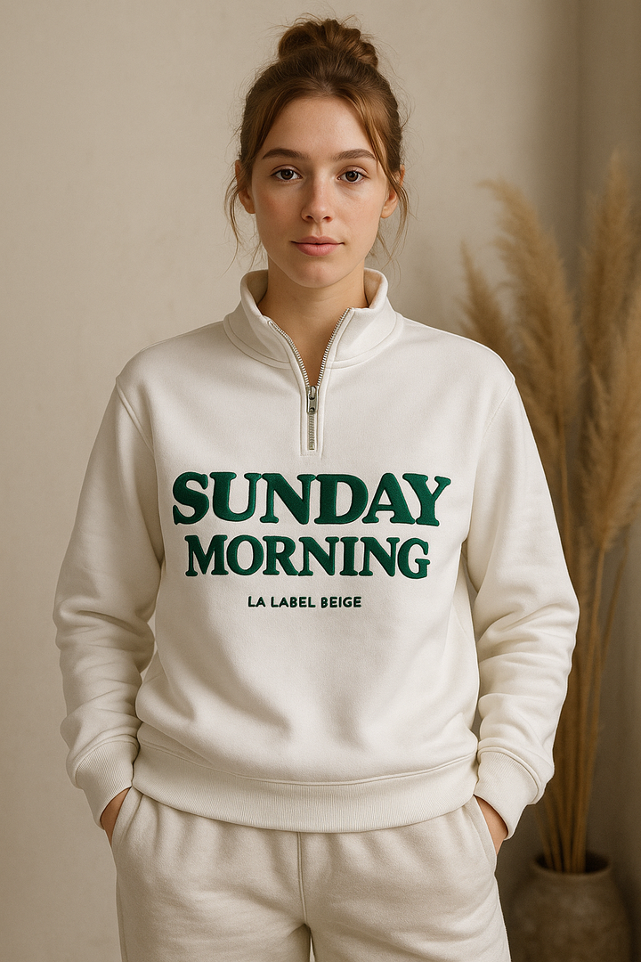 Sunday Morning Half-Zip Sweater