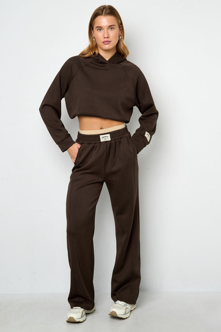 Hoodie & Wide Leg Pants Set