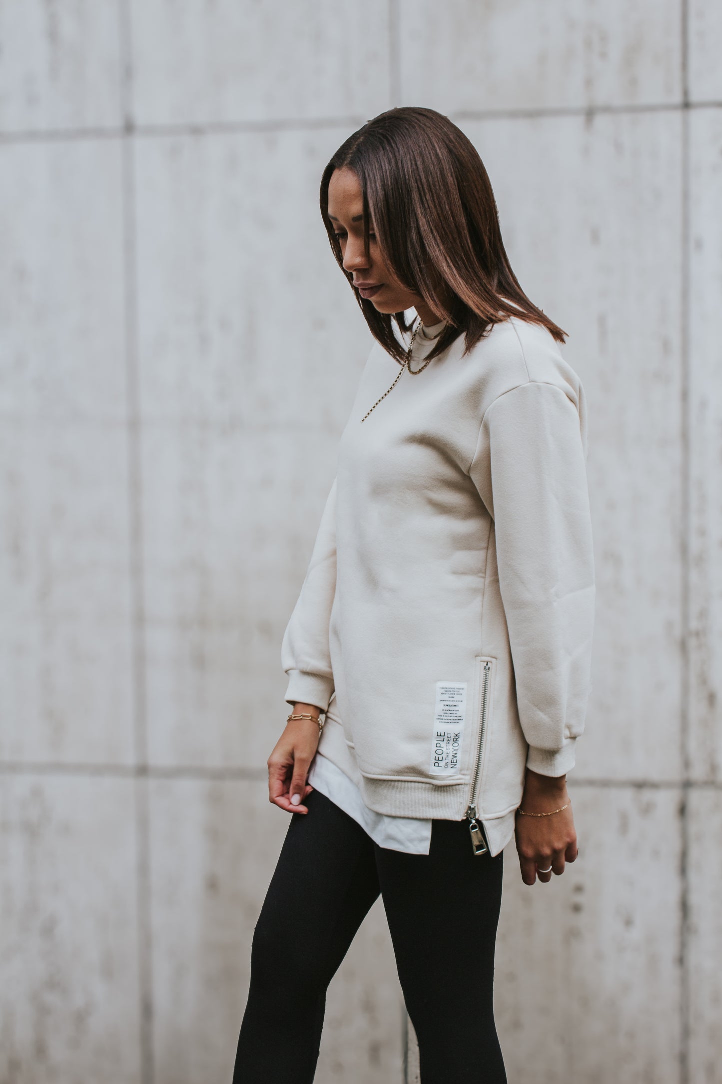 Long Sweater beige