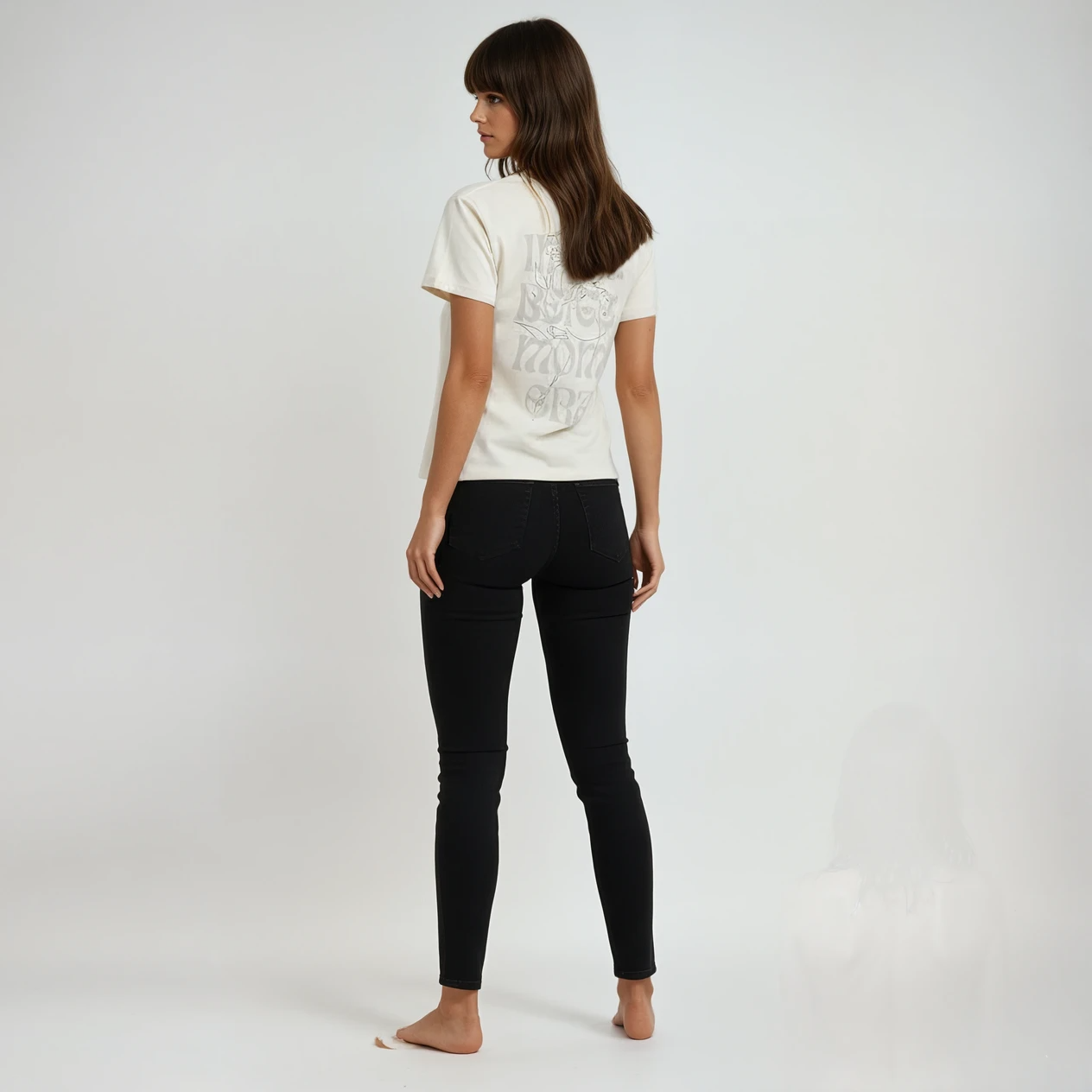 Beige Mom oversized T-Shirt