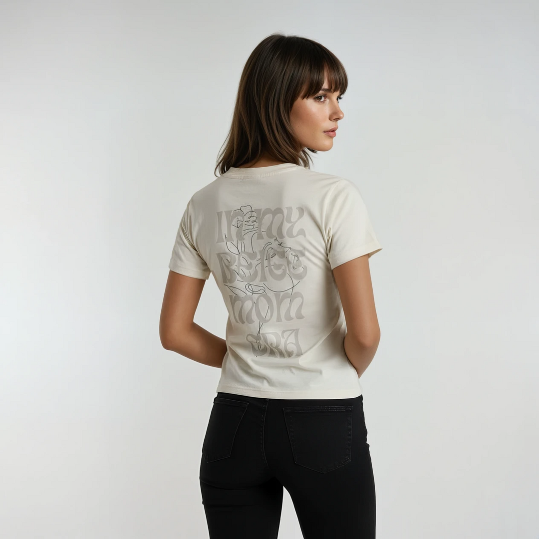 Beige Mom oversized T-Shirt