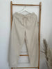 Weite Leinenhose - La Label Beige