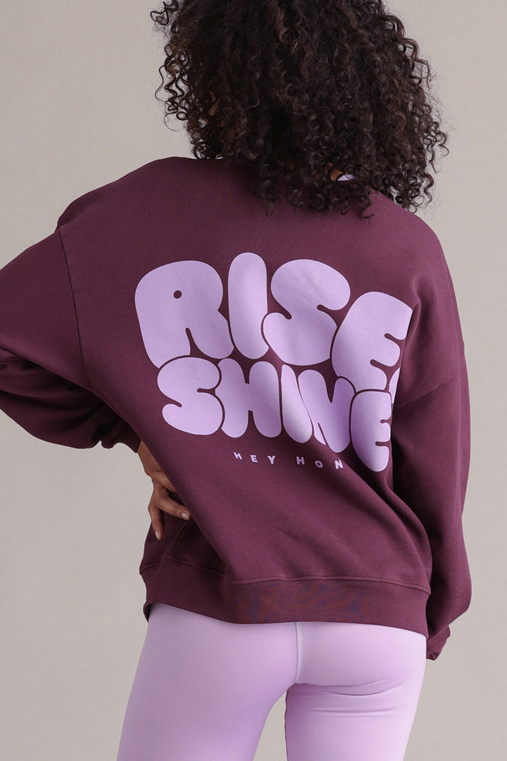 Sweatshirt Rise and Shine Italian Plum