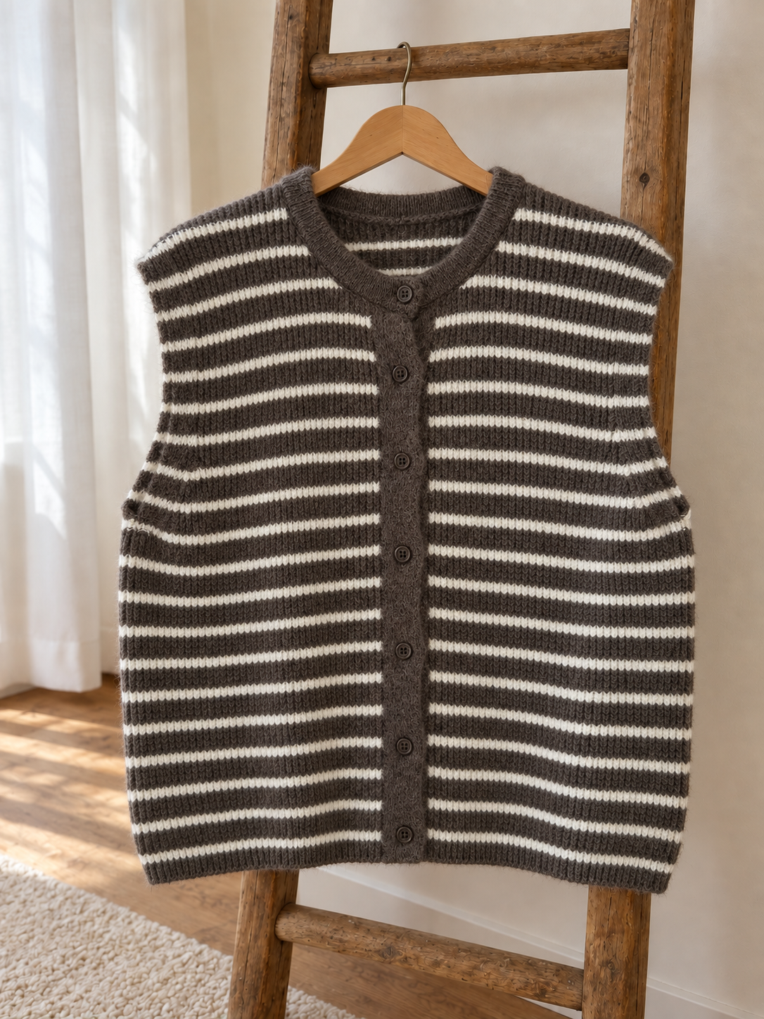 Streifen Strickweste