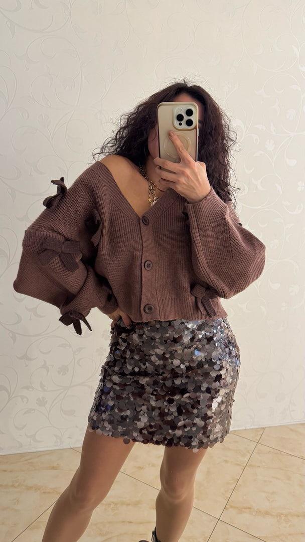 Bow Knit Cardigan