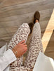 Leoprint Leggins taupe/beige