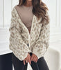 Strickcardigan Leoprint