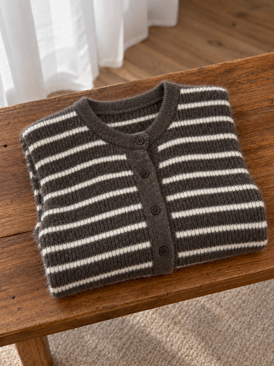 Streifen Strickweste