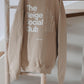 Detailansicht Bio-Baumwolle Oversized Damen Sweater La Label Beige