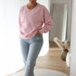 Oversized Damen Sweater in Rosa aus Bio-Baumwolle von La Label Beige
