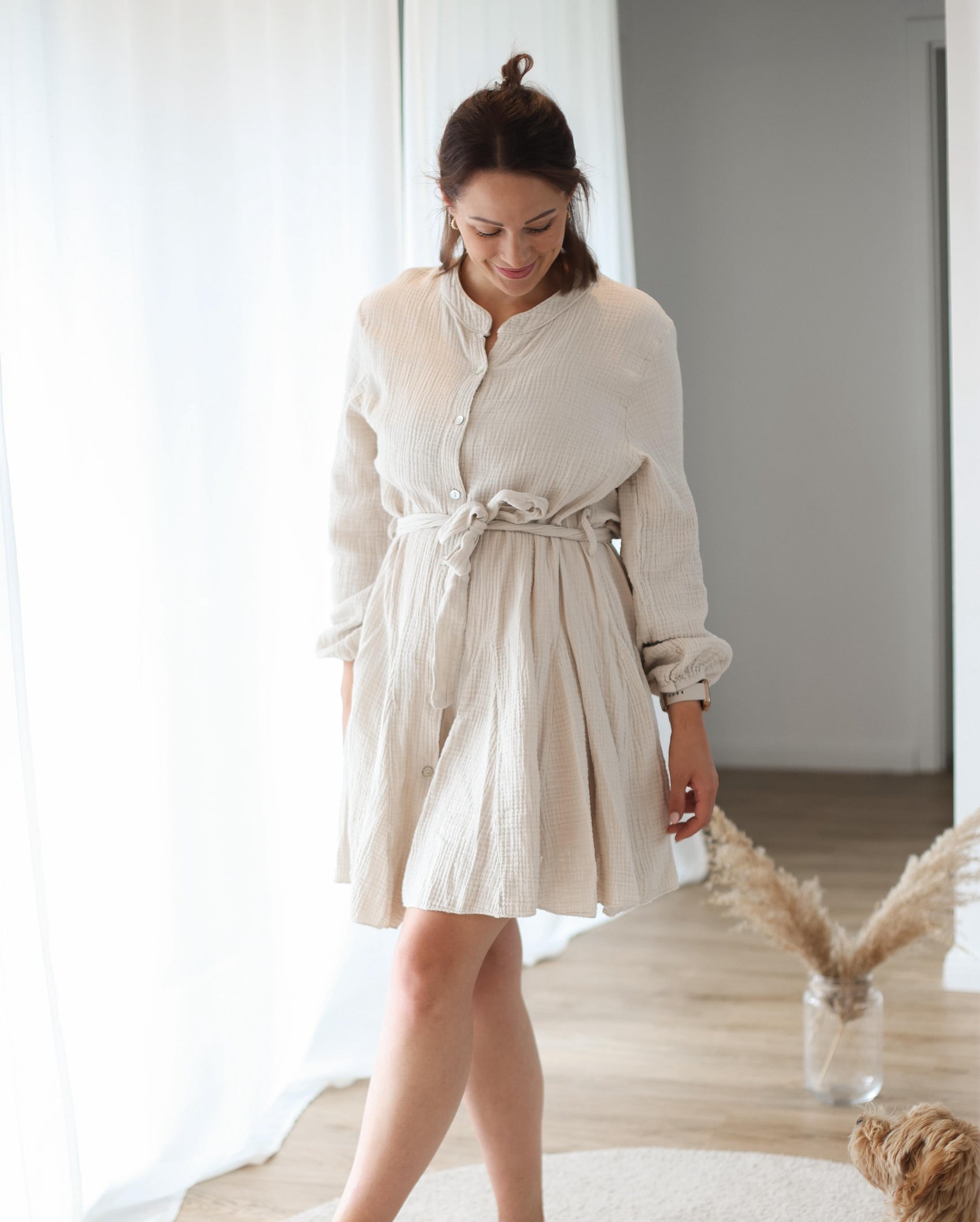 Musselinkleid „Vanilla Cloud“