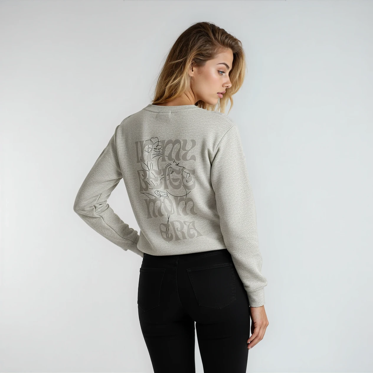 Beige Mom oversized Sweater