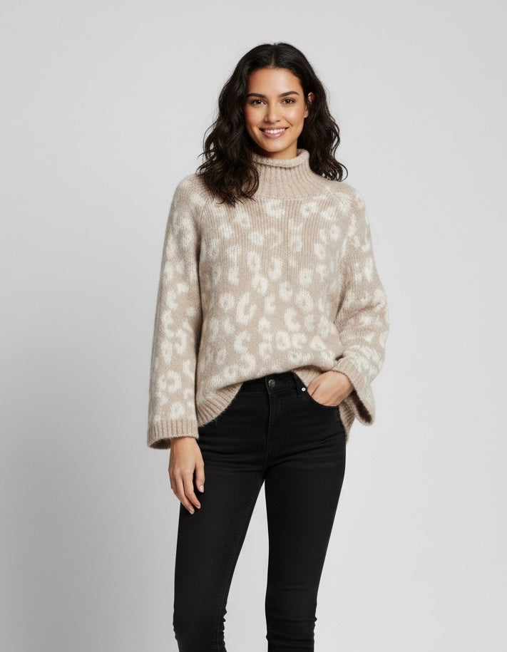 Leoprint Strickpullover