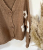 Flower Cardigan - La Label Beige