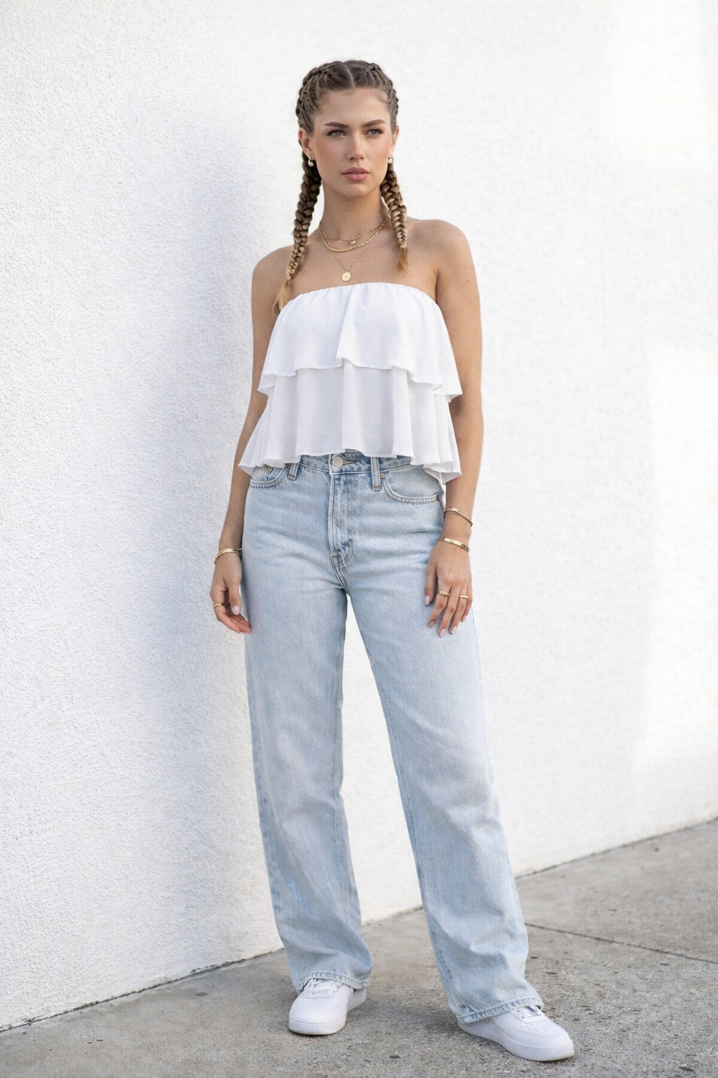 Schulterfreies Top „Linelle“