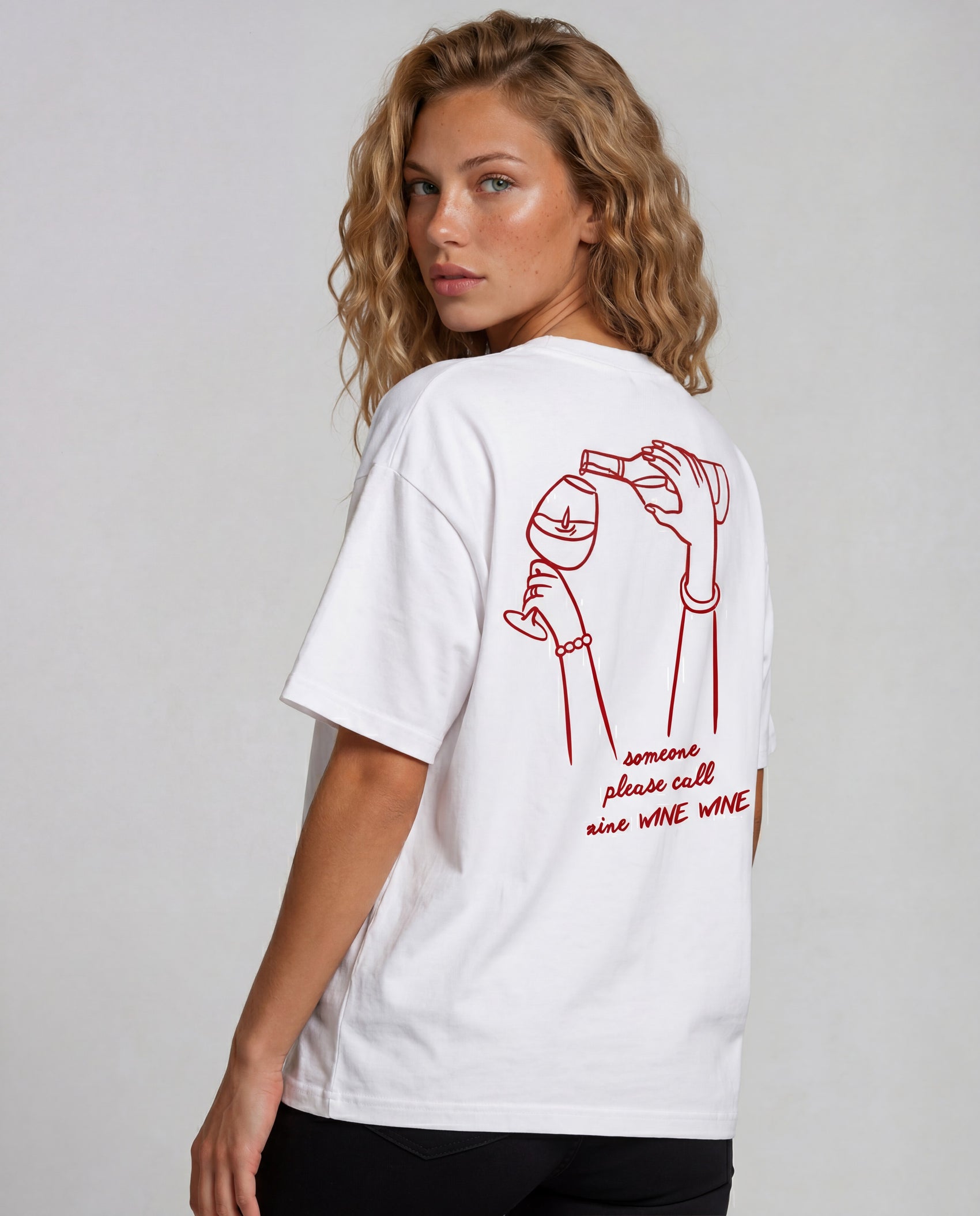 Wine wine oversized Tshirt