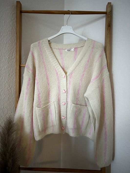 Herzi Strickjacke creme