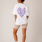 SELF LOVE CLUB OVERSIZED TEE – WHITE/LILAC