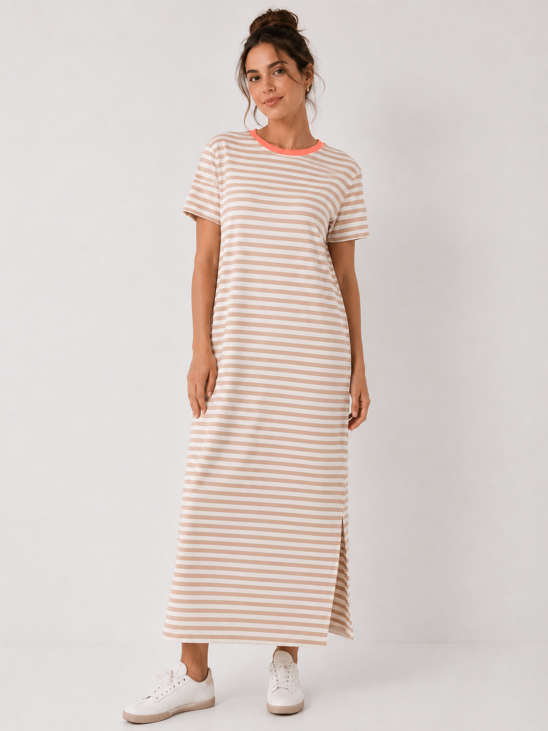 Gestreiftes Maxikleid