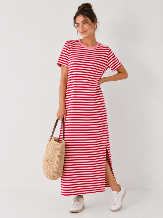 Gestreiftes Maxikleid