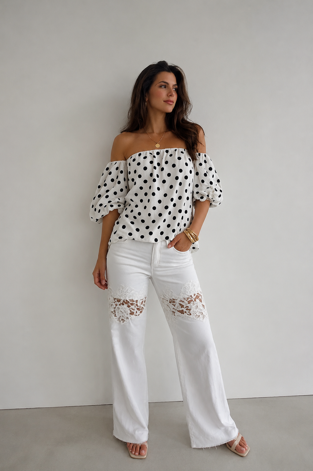 Polka Dots Bluse