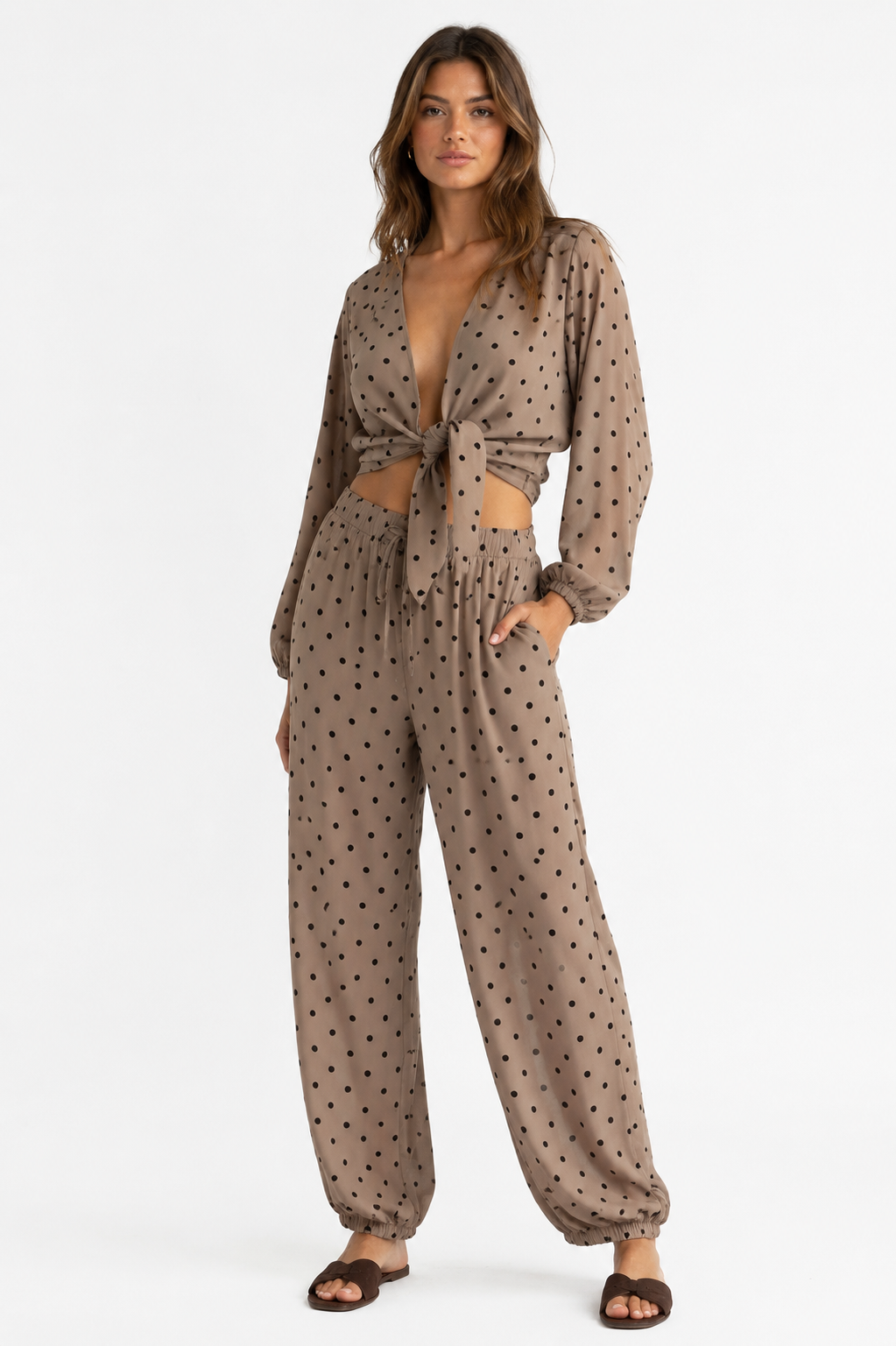 Santorini Dots Set – Taupe