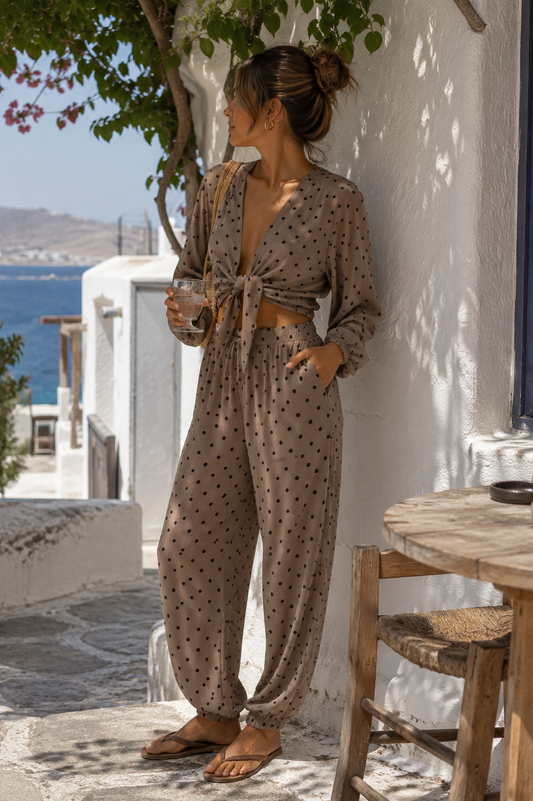 Santorini Dots Set – Taupe