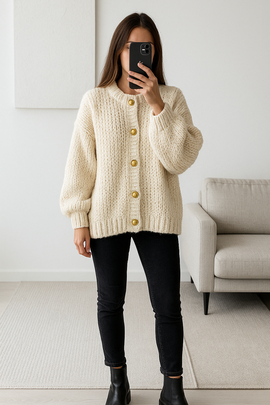 Wolke 7 - Strickjacke Creme