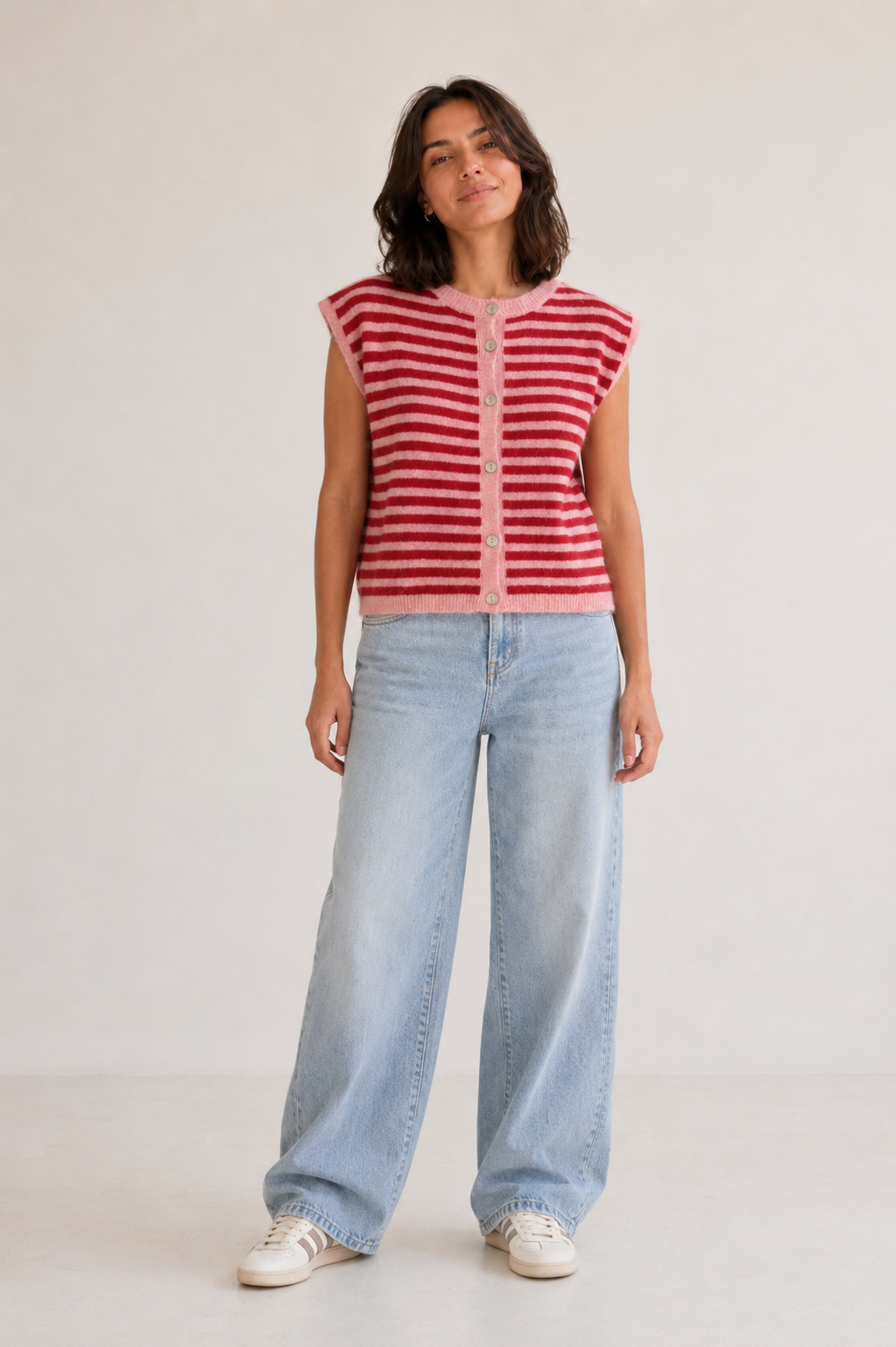 Gestreifte Strickweste „Kelly“