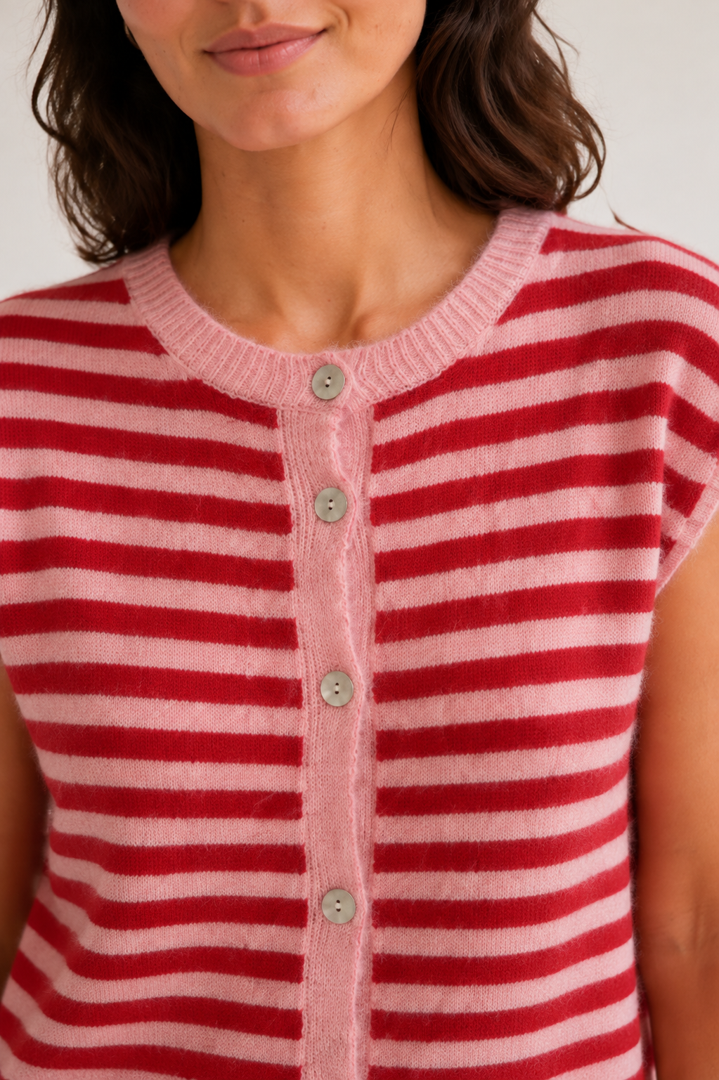 Gestreifte Strickweste „Kelly“