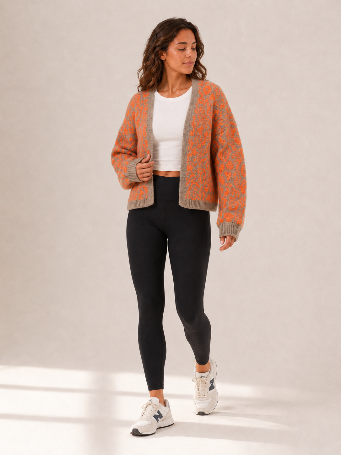 Wolke 7 - Leoprint Cardigan orange