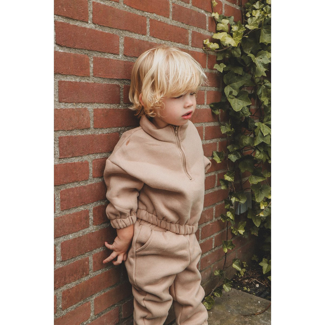 Unisex Kinder-Sweatset mit Half-Zip