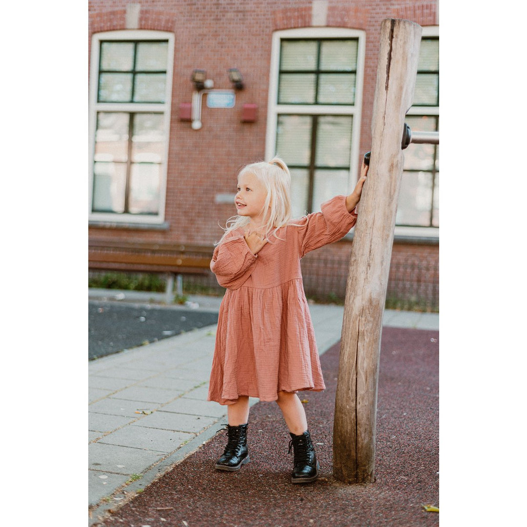Musselin Kinder-Kleid „Lila“