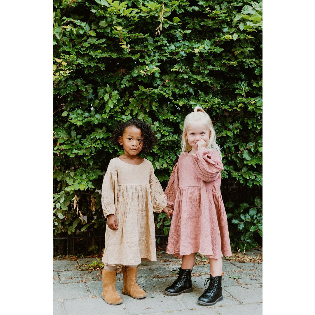Musselin Kinder-Kleid „Lila“