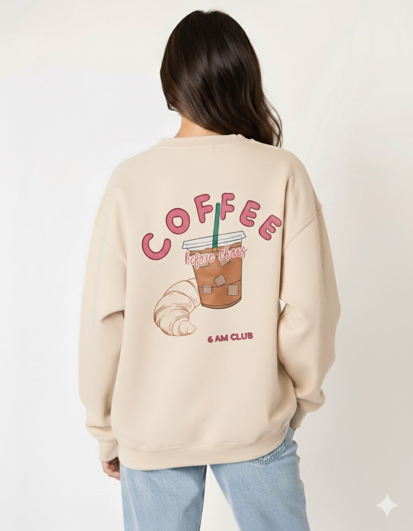 Coffee Before Chaos – Organic Cotton heavy Sweater