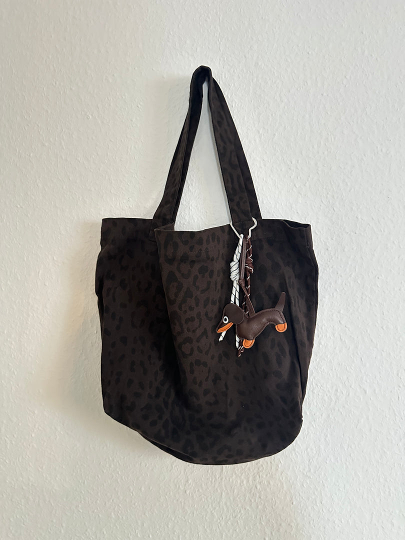 Dark Leoprint Shopper „Nola“