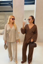 Cosy Knit Wrap Set – Lounge Look