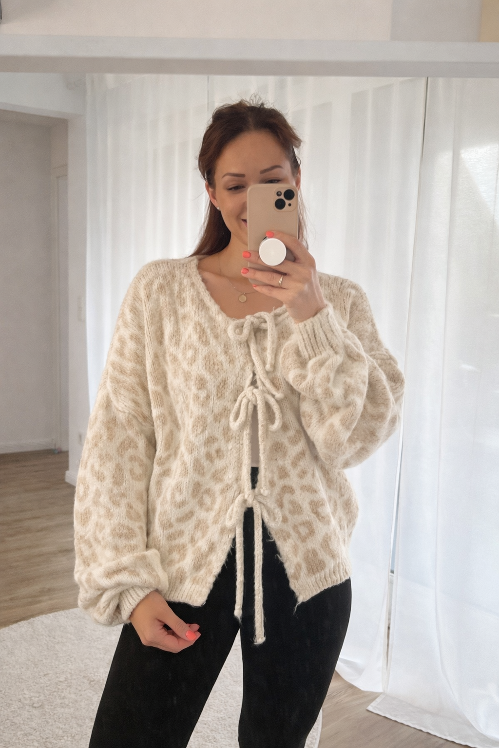 Leoprint Strickcardigan „Chleo“