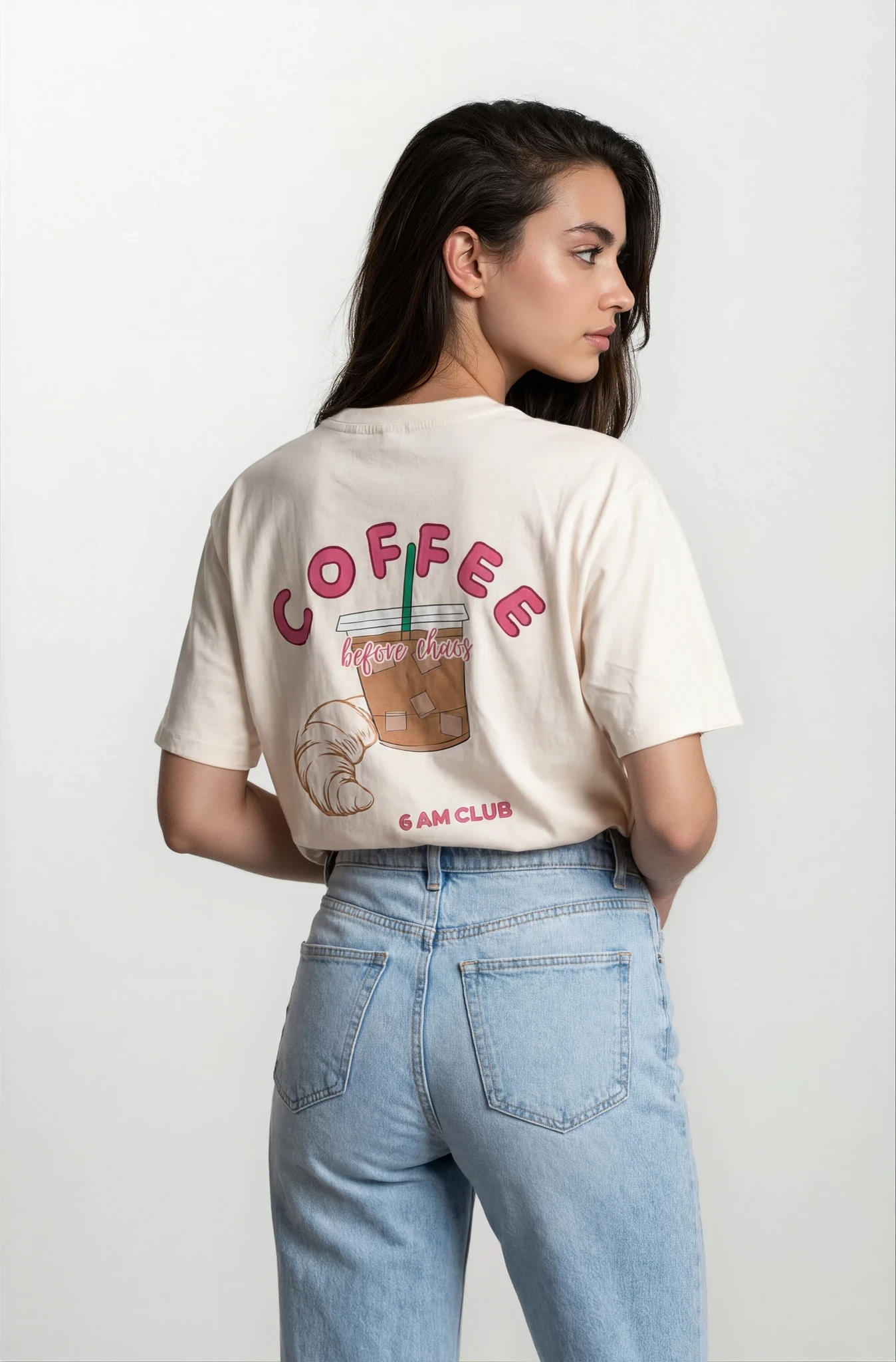 Coffee before chaos oversized T-Shirt